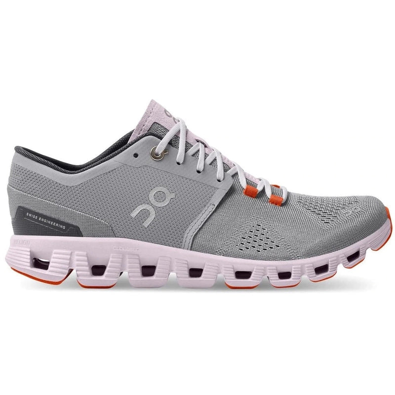 ON Women&#39;s Cloud X 2 Road Running Shoes-Alloy/Lilly-On