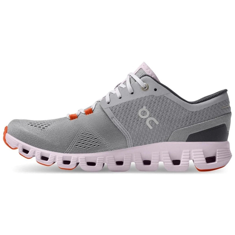 ON Women&#39;s Cloud X 2 Road Running Shoes-Alloy/Lilly-On