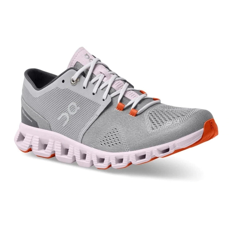 ON Women&#39;s Cloud X 2 Road Running Shoes-Alloy/Lilly-On