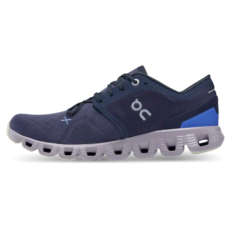 ON Women's Cloud X 3 Road Running Shoes- Midnight/Heron-On