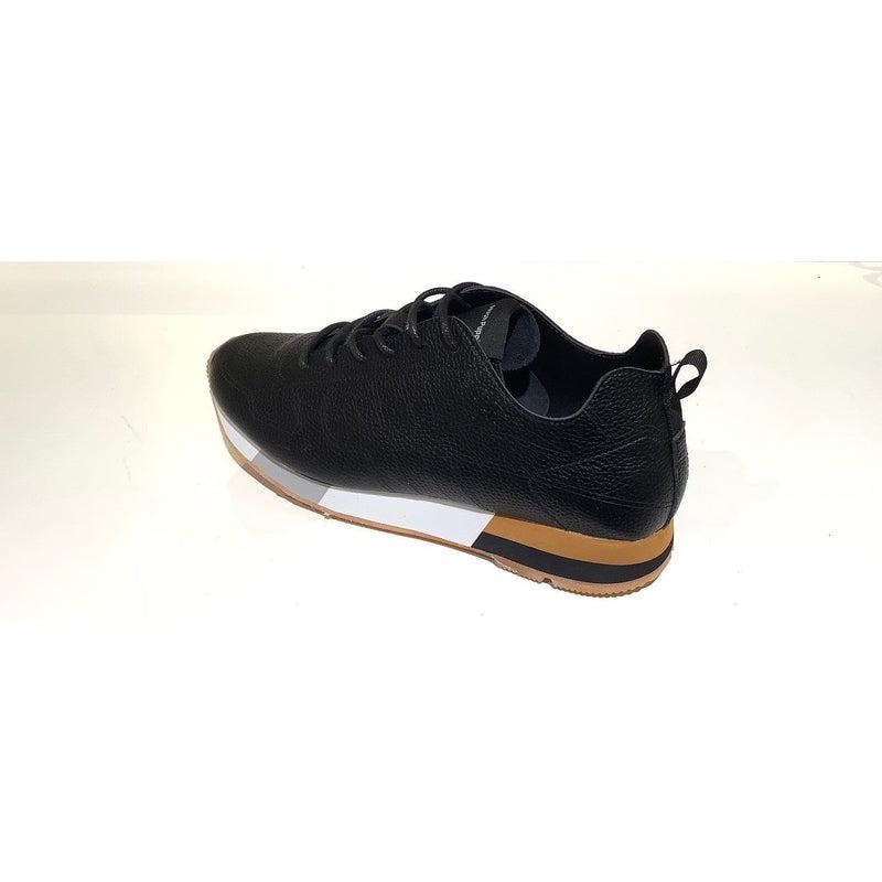 Hush Puppies Men&#39;s Hogie Microfibre Leather Casual Walking Shoes - Black-Hush Puppies
