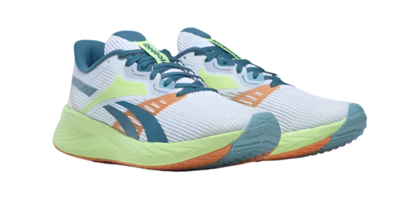 Reebok Men's Energen Tech Plus Road Running Shoes - Ftwr White/Energy Glow/Blue Pearl-Reebok