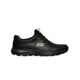 Skechers Women&#39;s Summits Oh So Smooth Road Walking Shoes - Black/Black-Skechers