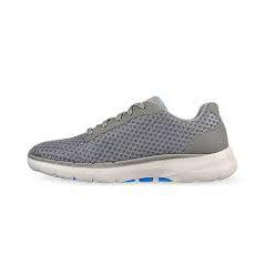 Skechers Women&#39;s Go Walk 6 Lace Up Road Walking Shoes- Grey/Blue-Skechers