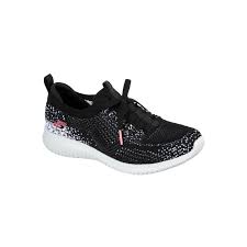 Skechers Women&#39;s Ultra Flex- Twilight Twinkle Road Walking Shoes- Black/White-Skechers
