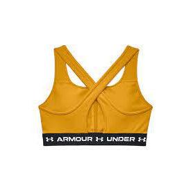 UNDER ARMOUR - Women's Mid Sports Bra Top Black/Yellow