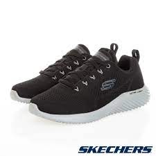 Men's Bounder Road Walking Shoes - Black/Grey-Skechers