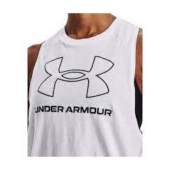 Under Armour Women&#39;s Sportstyle Logo Tank - White-Under Armour