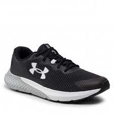Under Armour Men&#39;s Charged Rogue 3 Road Running Shoes - Black/White-Under Armour
