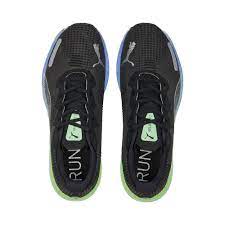 Puma Puma Men&#39;s Velocity Nitro 2 Fade Road Running Shoes - Black Light Blue Light Green-Puma