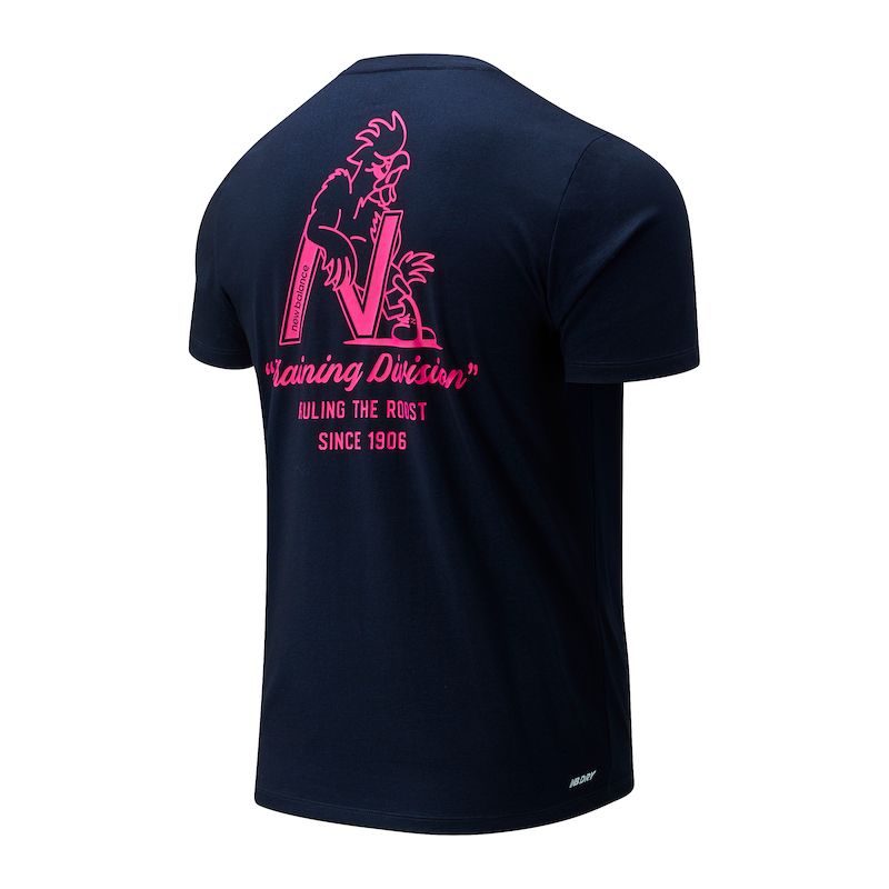 New Balance Men&#39;s Graphic Heathertech T-Shirt - Eclipse-New Balance
