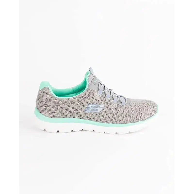 Skechers Women's Summits Passion up Road Athleisure Shoes-Gray Mint-Skechers