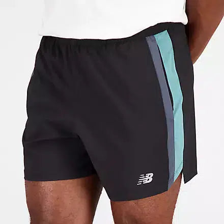 New Balance Men&#39;s Accelerate 5 Inch Short - Faded teal-New Balance