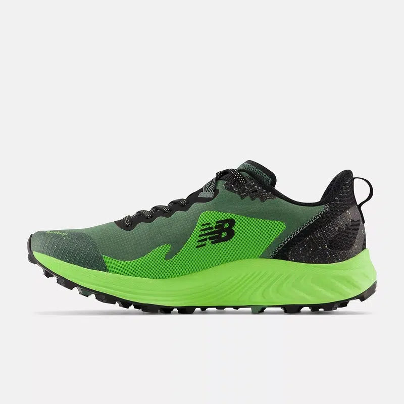 New Balance Men&#39;s FuelCell Summit Unknown v3 &#39;D&#39;&#39; Wide Fit Trail Running Shoes- Jade/Black-New Balance
