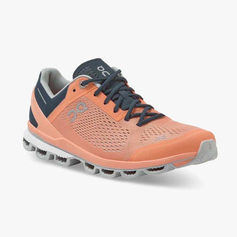 ON Women&#39;s CloudSurfer Road Running Shoes- Coral/Navy-On