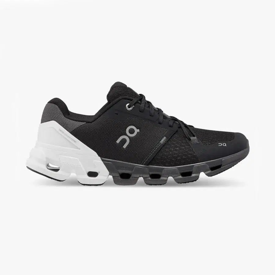 ON Women&#39;s CloudFlyer 4.0 Fit Road Running Shoes - Black/White-On