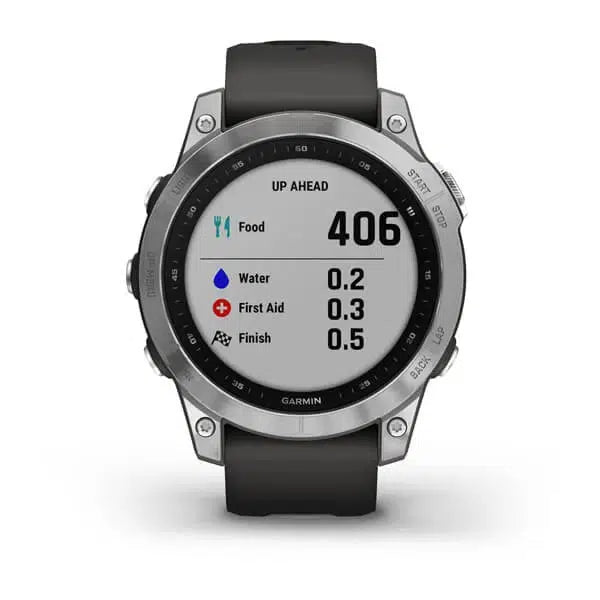 Garmin Fenix 7- Silver with Graphite Band-Garmin