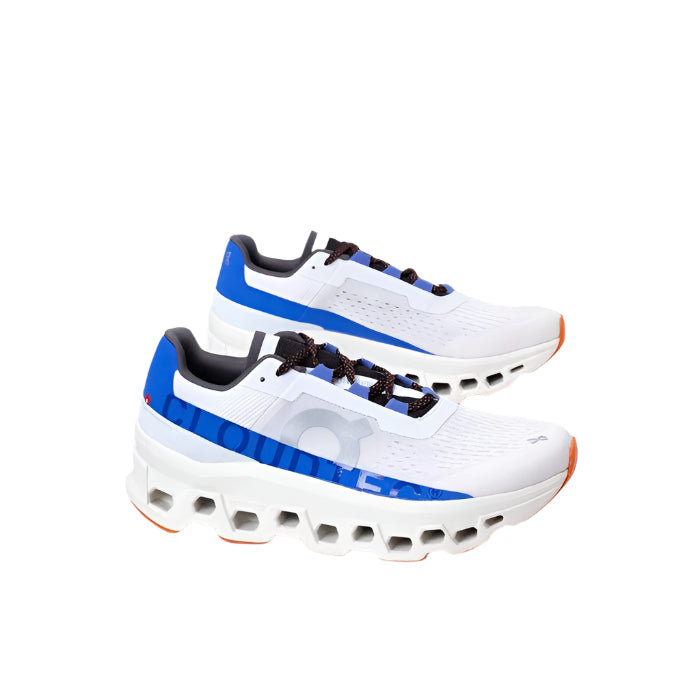 ON Men's CloudMonster Road Running Shoes- Frost/Cobalt-On