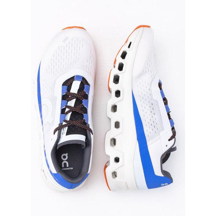 ON Men&#39;s CloudMonster Road Running Shoes- Frost/Cobalt-On