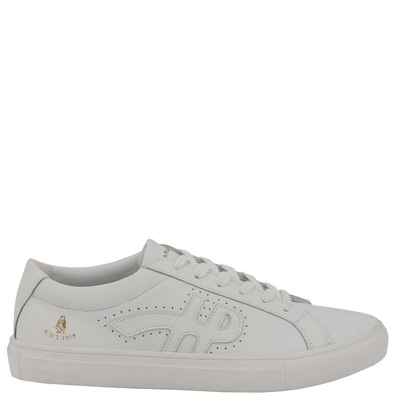 Hush Puppies Relay White Microfibre Leather-Hush Puppies