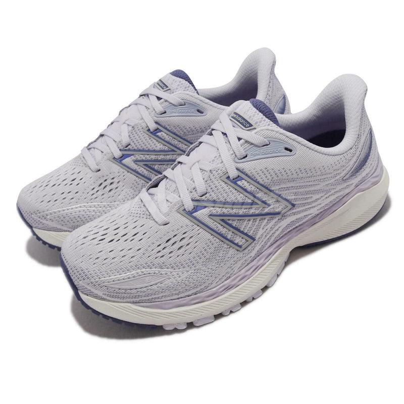 New Balance Women&#39;s 860 V12 (D) Wide Fit Road Running Shoes - Libra /Night Air / Night Sky-New Balance