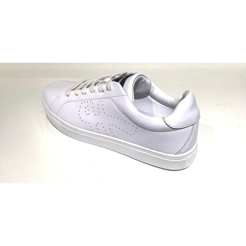 Hush Puppies Men&#39;s Skater Microfibre Leather Casual Walking Shoes - White-Hush Puppies