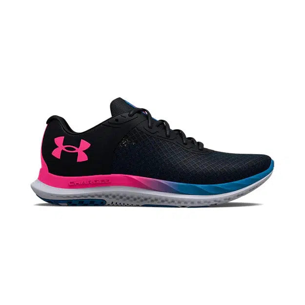 Ladies Charged Breeze - Black/Pink - The Athlete's Foot