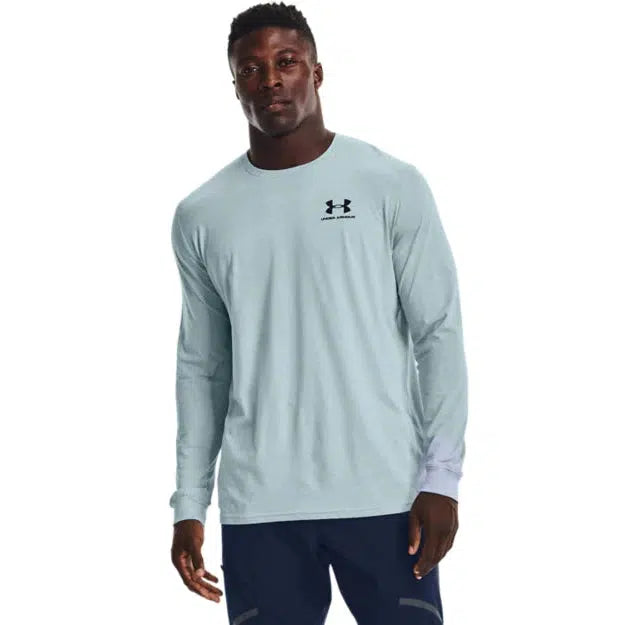 Under Armour Men's Sportstyle Left Chest Long Sleeve - Blue-Under Armour