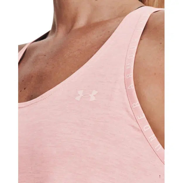 Under Armour Women&#39;s Knockout Mesh Back Tank- Pink-Under Armour