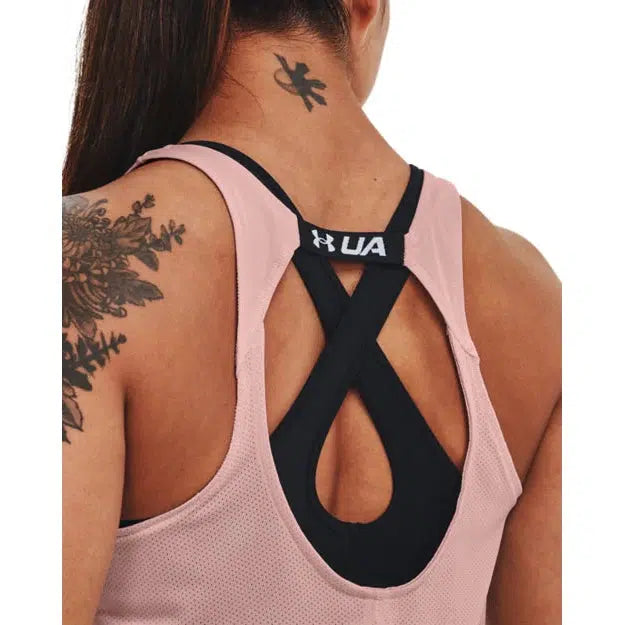 Under Armour Women&#39;s Fly-By Tank - Retro Pink LG-Under Armour