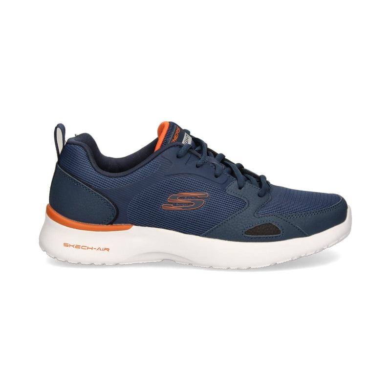 Skechers Men&#39;s Skech-Air Dynamight Athleisure Shoes - Navy/Orange-Skechers
