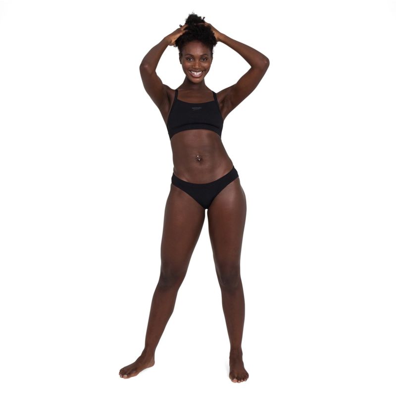 Women&#39;s Swimsuit Two-Piece Essential Endurance + Thinstrap - Black (SPS045)-Speedo