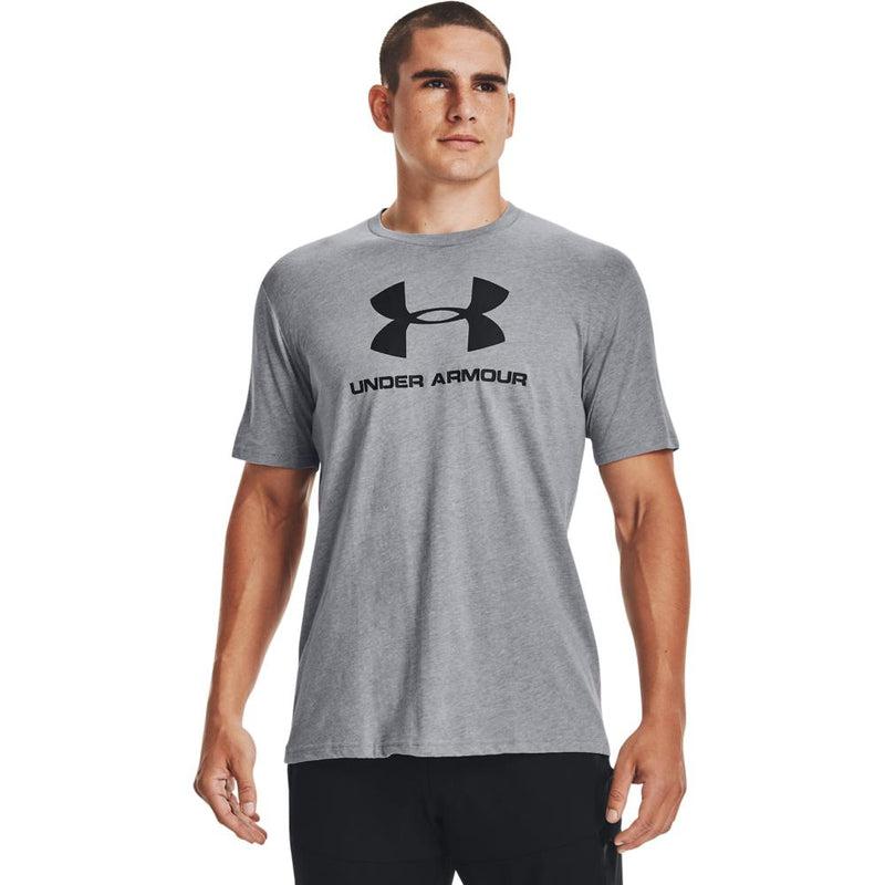 Under Armour Men's Sportstyle Logo Short Sleeve Shirt-Grey-Under Armour