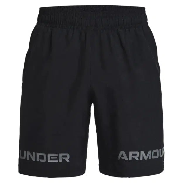 Under Armour Men&#39;s Woven Graphic Wordmark Shorts - Black-Under Armour