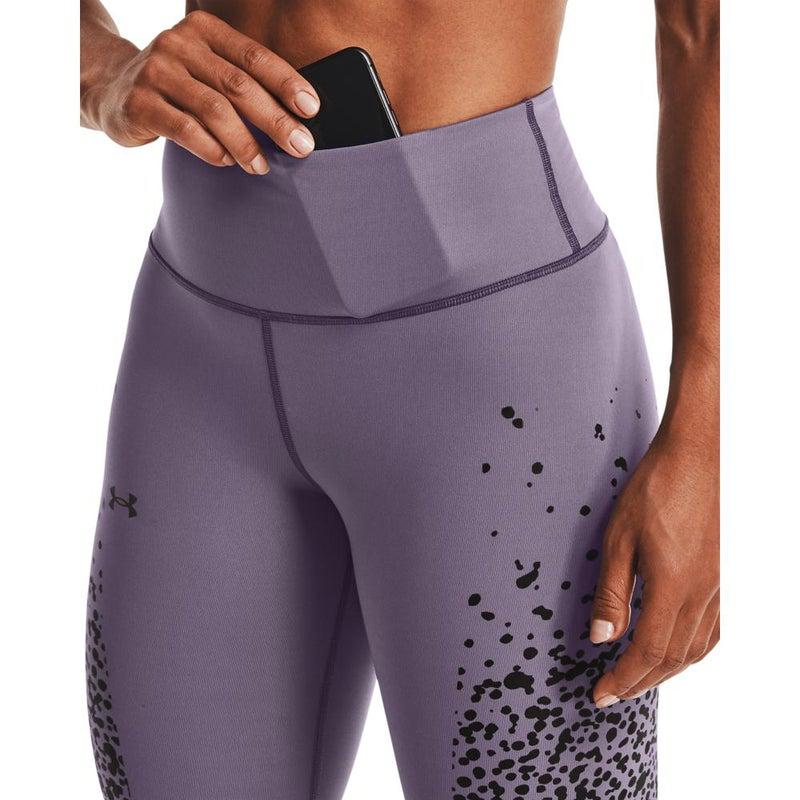 Under Armour Womens Fly Fast Raised Thread Cropped Leggings Ash Taupe Size  XS