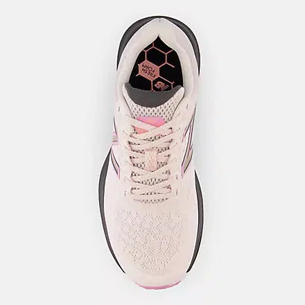 New Balance Women&#39;s 680 V7 &#39;D&#39;&#39; Wide Fit Road Running Shoes - Pink with gold metallic-New Balance