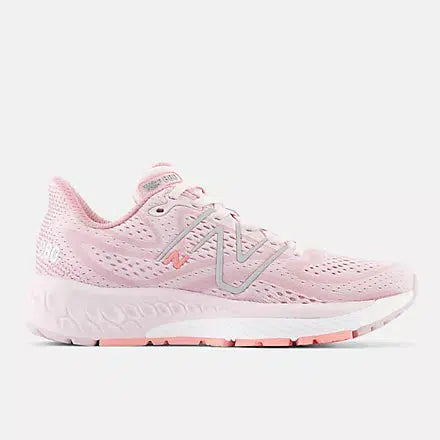 New Balance Women's 880v13 (D) Fit Road Running Shoes - Stone pink with hazy rose and black metallic-New Balance