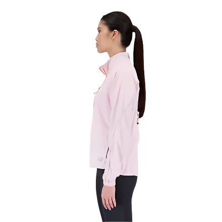 New Balance Women's Printed Impact Run Light Pack Jacket - Stone Pink-New Balance