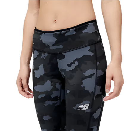 New Balance Women's Printed Accelerate Capri - Phantom-New Balance