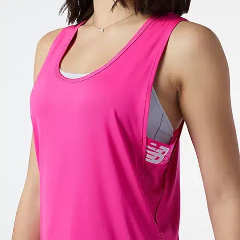 New Balance Women&#39;srelentless sweat Tank - Pink-New Balance