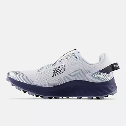 New Balance Women&#39;s FuelCell Summit Unknown V4 &#39;B&#39; Fit Trail Running Shoes - Blue with Outerspace-New Balance
